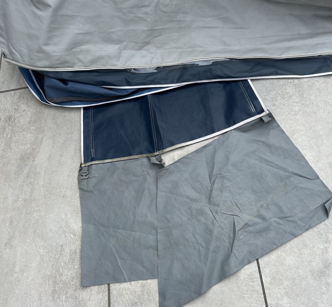 Dorema voortent maat 15 incl frame staal, met nieuwe luifel