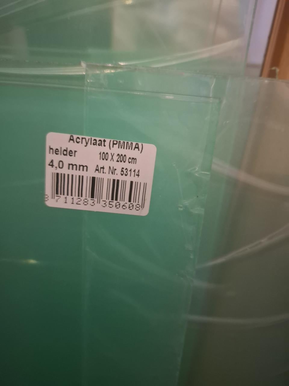 Plexiglas acrylaat nieuw div.afmetingen