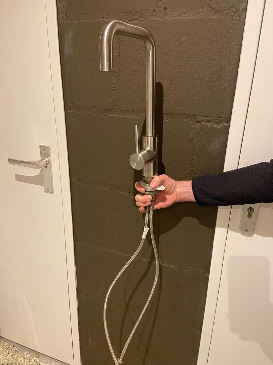 Kraan, mat RVS, square