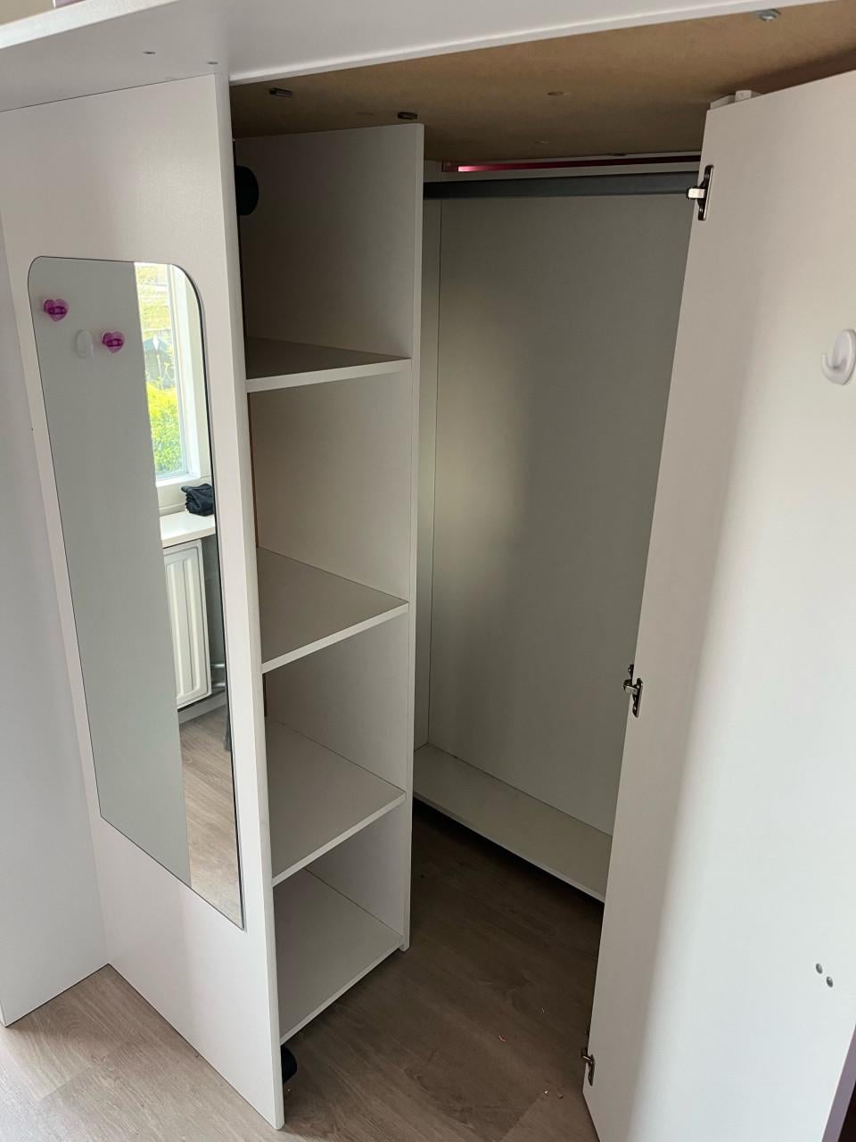 Hoogslaper met kast en bureau 90x200cm