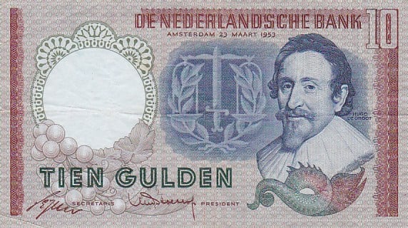 10 Gulden 1953 Hugo de Groot
