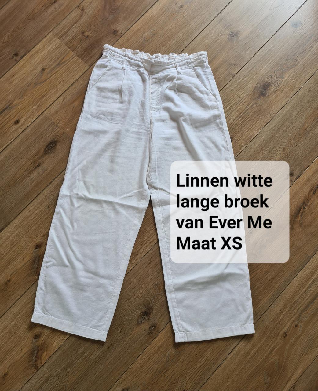 Mooie witte linnen lange broek van Ever Me Mt XS