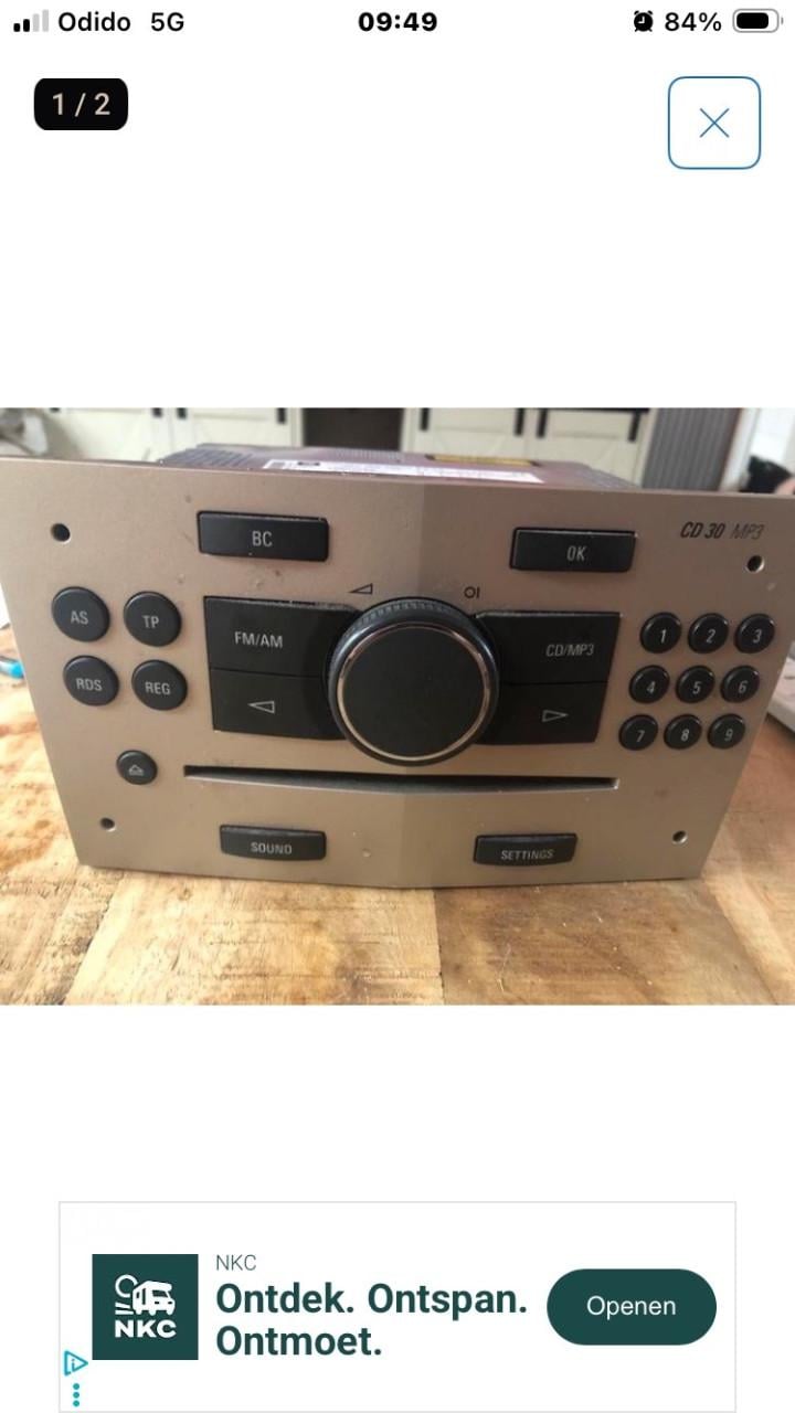 Radio programmeren Opel Astra H