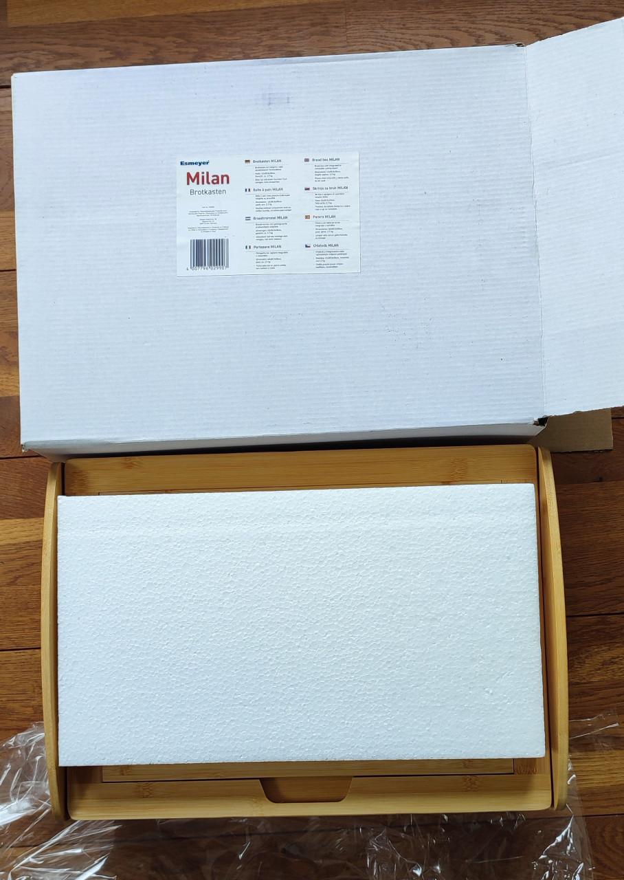 Esmeyer MILAN bamboe broodtrommel met snijplank - Nieuw