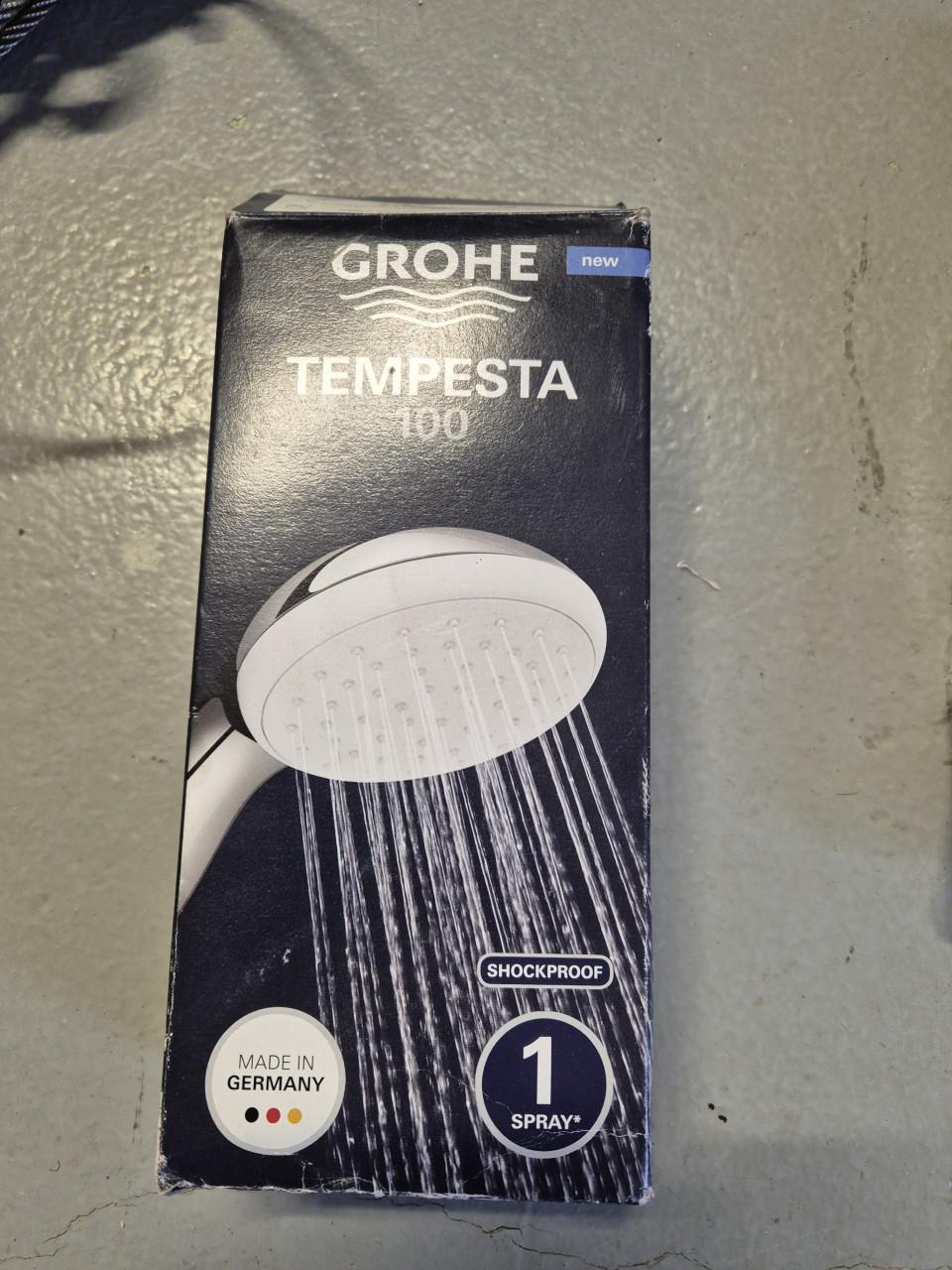 Grohe douchekop en zilver slang gereserveerd