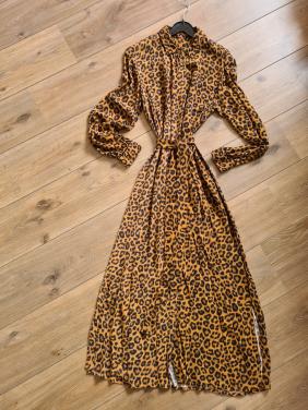 Prachtige maxi doorknoop jurk van Miss Etam Mt M-L