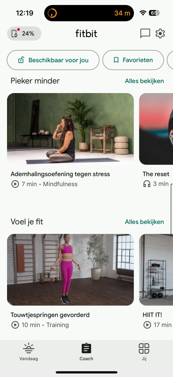 Fitbit Versa met grijs bandje