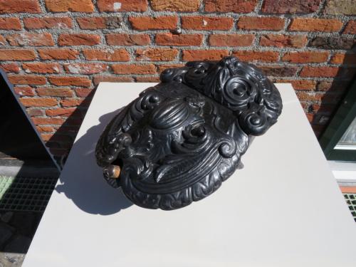 Antieke 20e-eeuwse kolenkit, gietijzeren kolenkit/bak