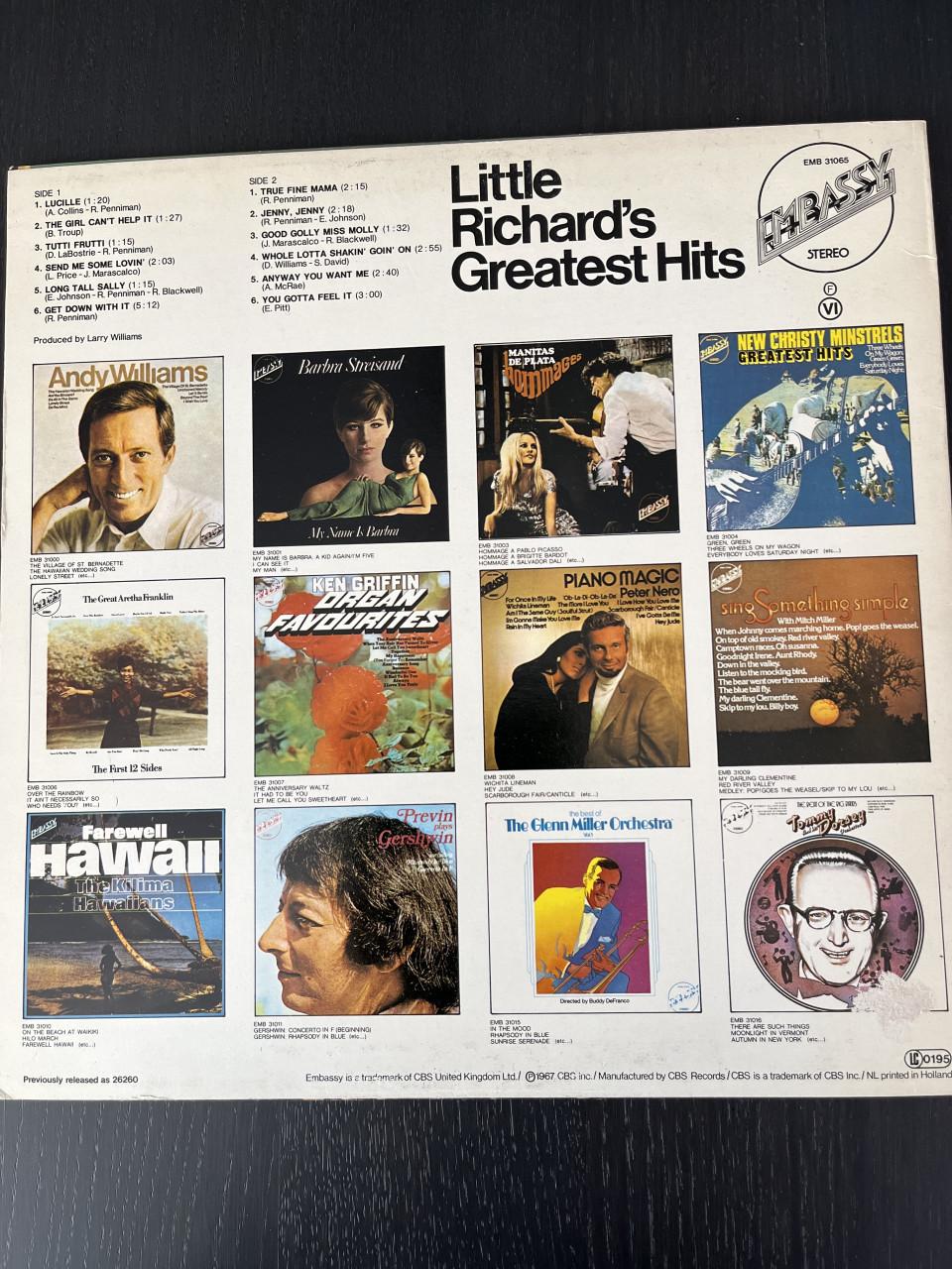 LP Little Richard, Greatest hits- recorded Live