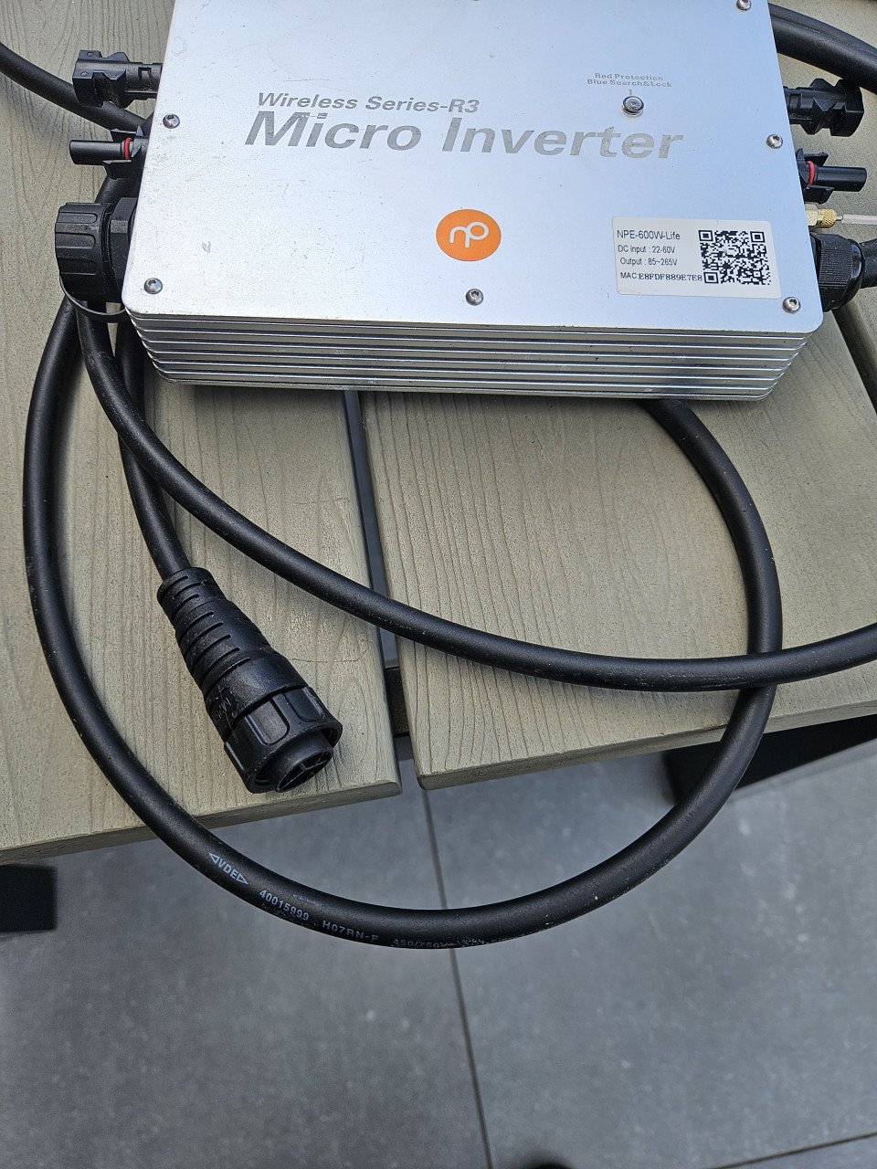 Werkende Micro-omvormer 600 Watt – Inverter voor Zonnepanelen WiFi