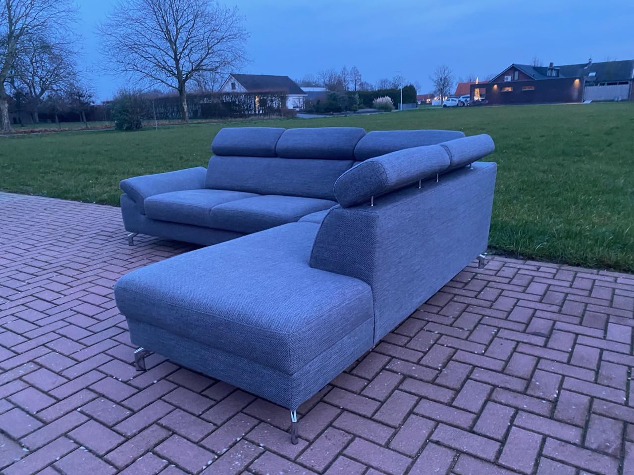 GRATIS LEVERING HEEL NL Montel Grijze Hoekbank