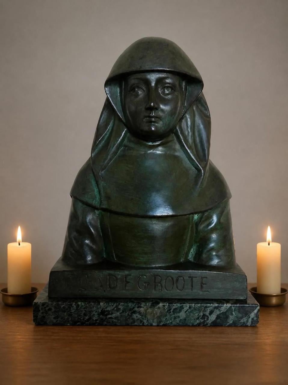 GEWELDIG MOOI GESIGNEERD BRONZEN ART DECO BEELD