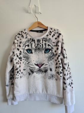 Zachte ecru trui met tijgerprint van C&A Mt 146