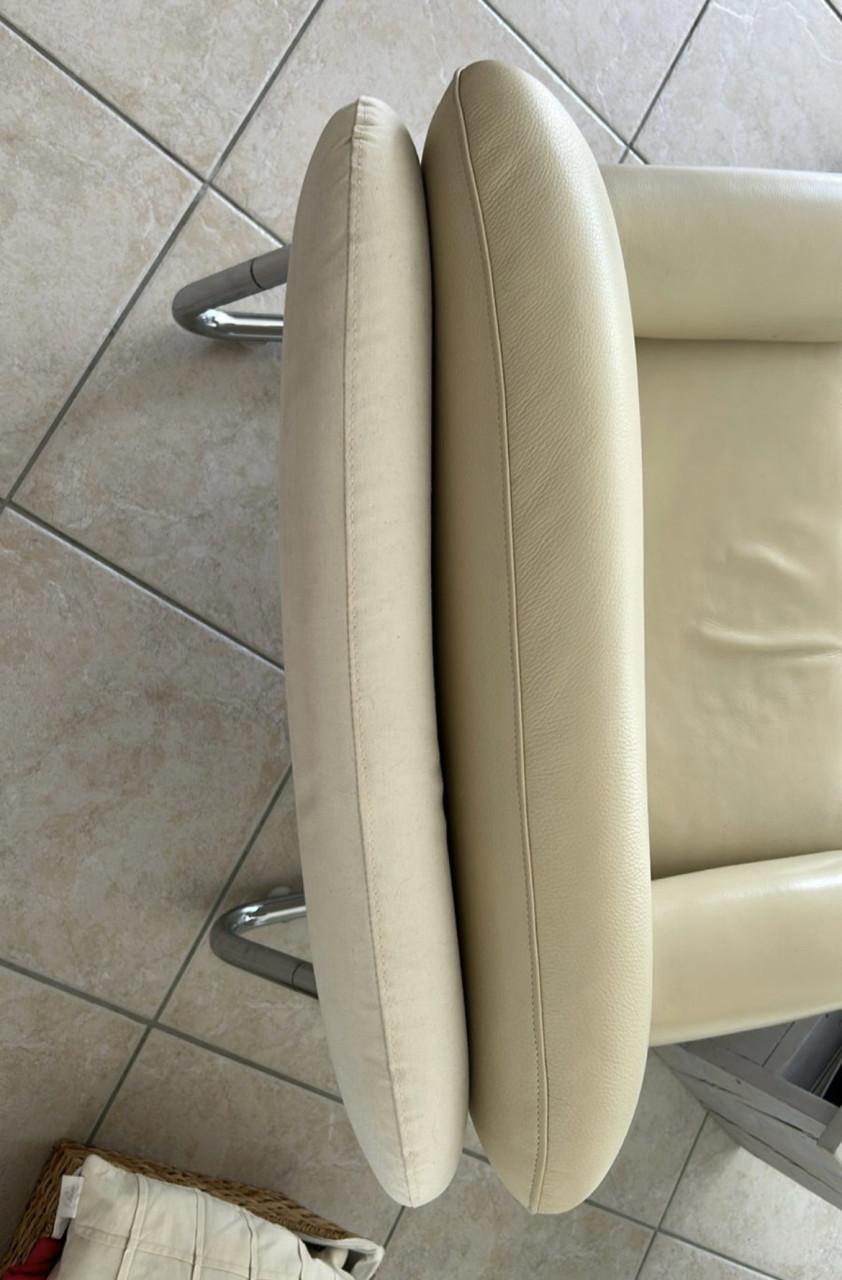 Mooie fauteuil - wit leer