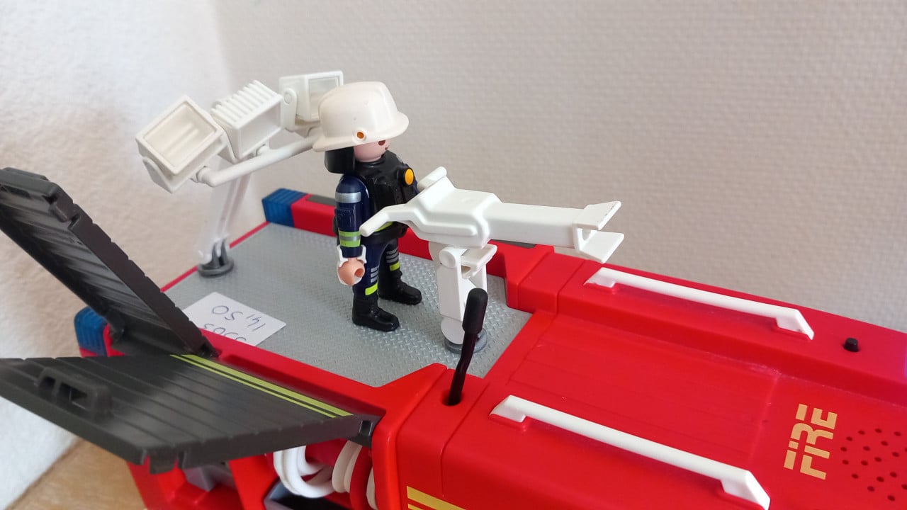 Playmobil brandweerkazerne met auto's en uitbreiding