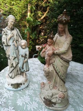 Brocante gipsen beelden