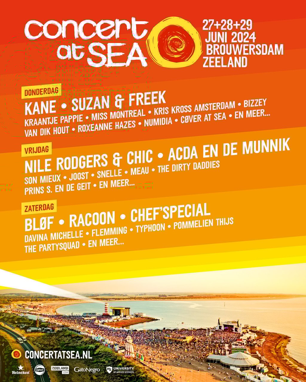 Twee kaarten concert at sea Donderdag