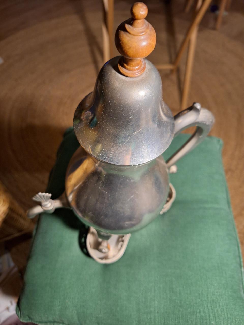 Vintage tinnen koffiepot