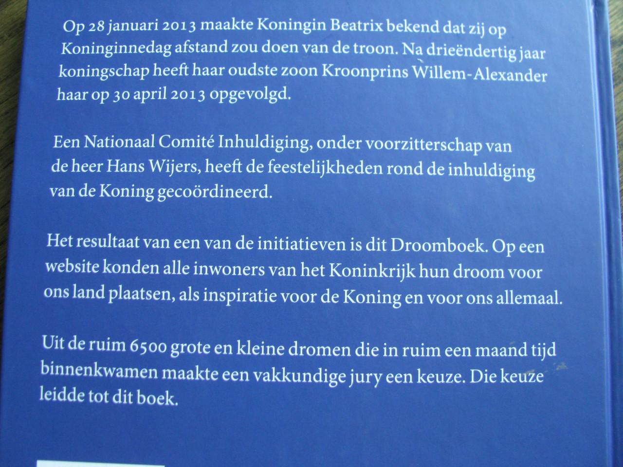 Boek, Mijn droom voor ons land van de Koning.