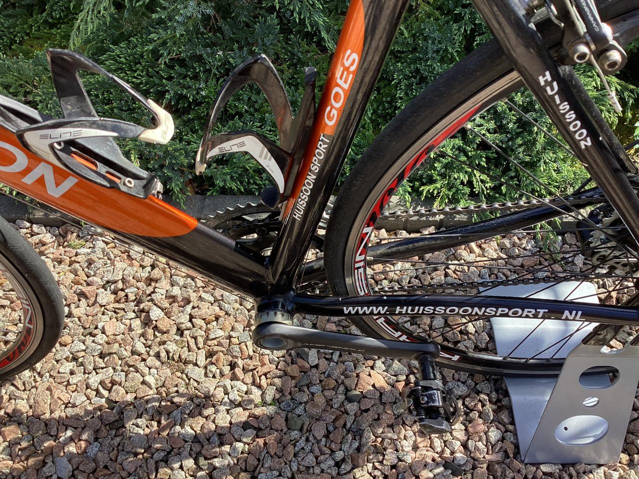 Retro Huissoon racefiets, in zeer goede staat, Columbus Tusk carbon vork