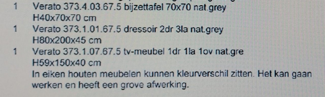 Set meubelen