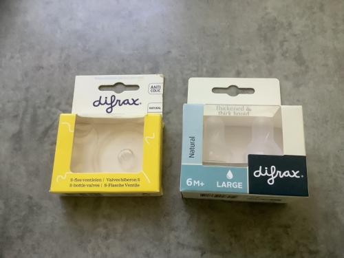 Difrax nieuw Spenen + Fles ventielen