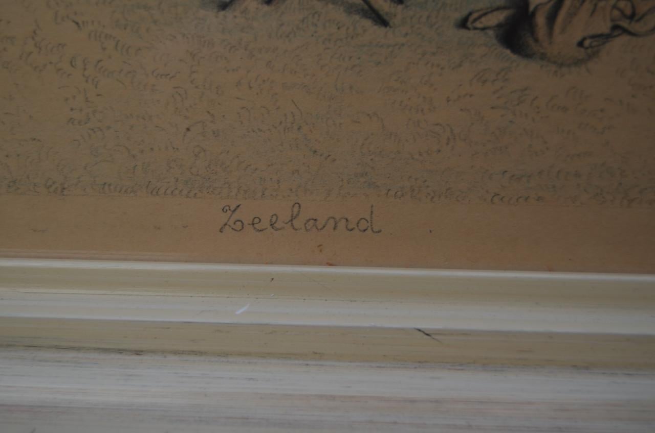 Litho/grafiek Jan Strube 1954 Kade van Veere