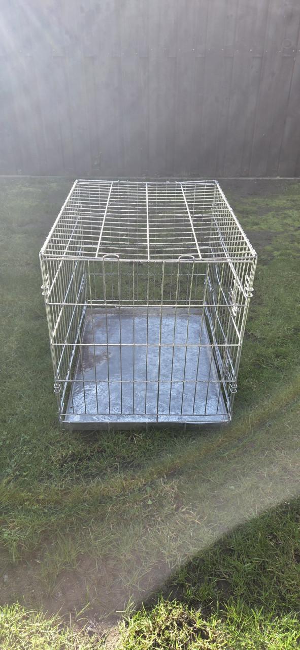 Stevige metalen hondenbench (verzinkt) – Inklapbaar
