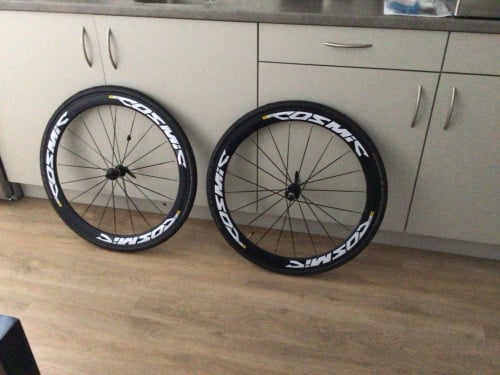 TE KOOP: MAVIC COSMIC WIELSET (aluminium 60mm, VELGremmen!!!).