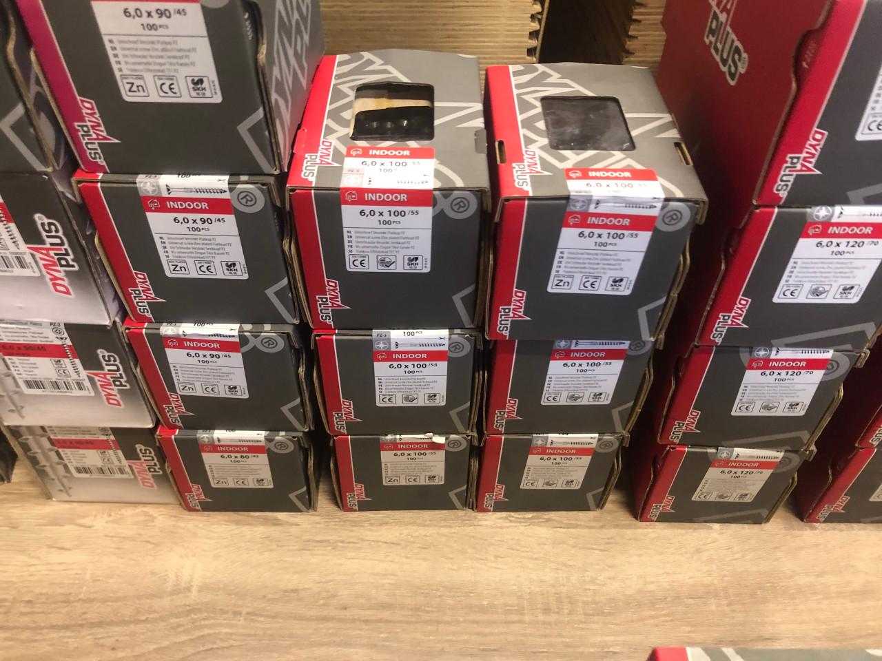 Dynaplus schroeven 3x12 tot 6x200 pz drive 50 % korting