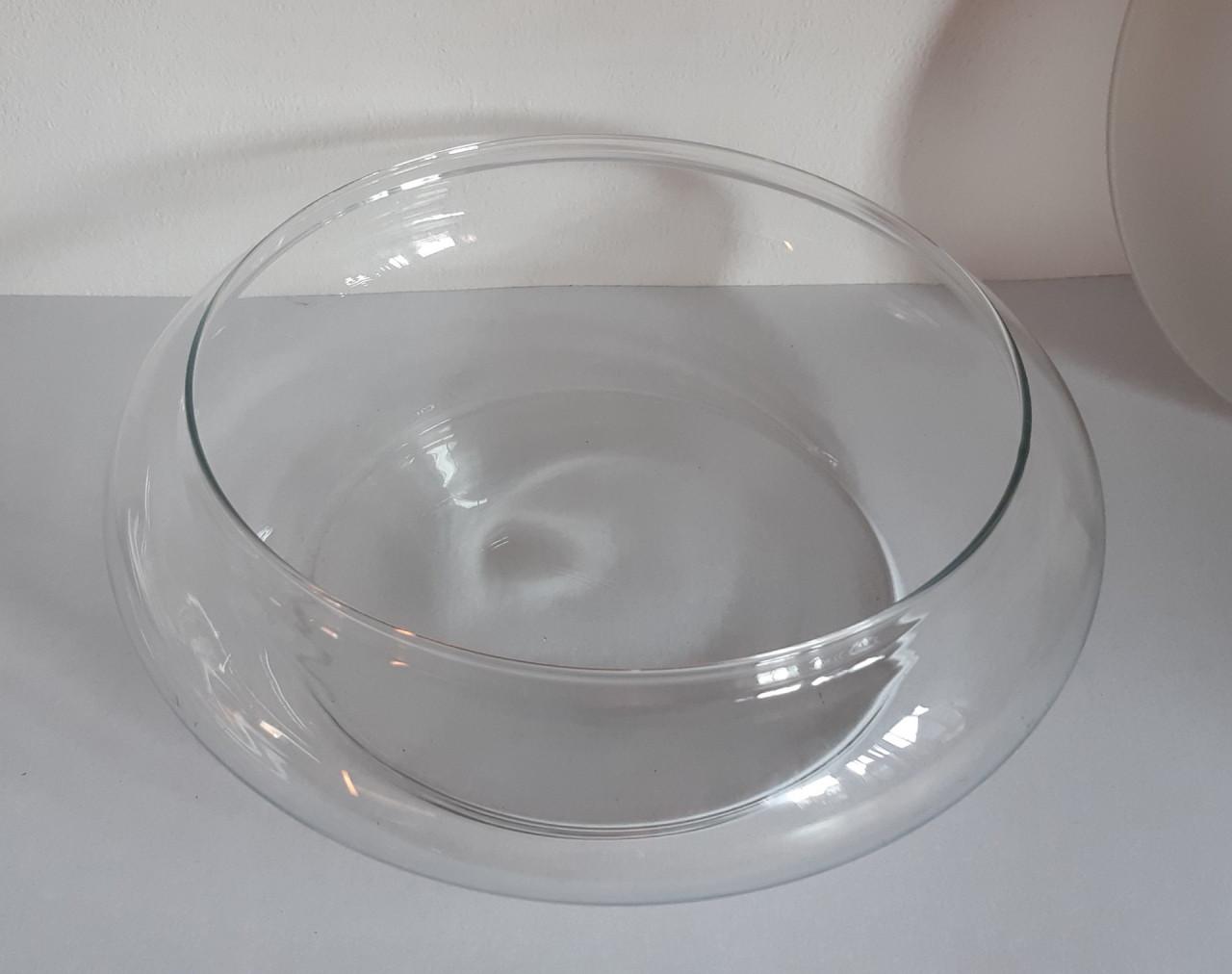 Leerdam glas: koekjes schaal met satiné deksel