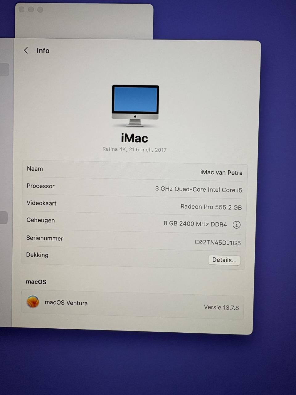Apple iMac 21,5” 2017 | Intel i5 3.0 GHz | 8GB RAM