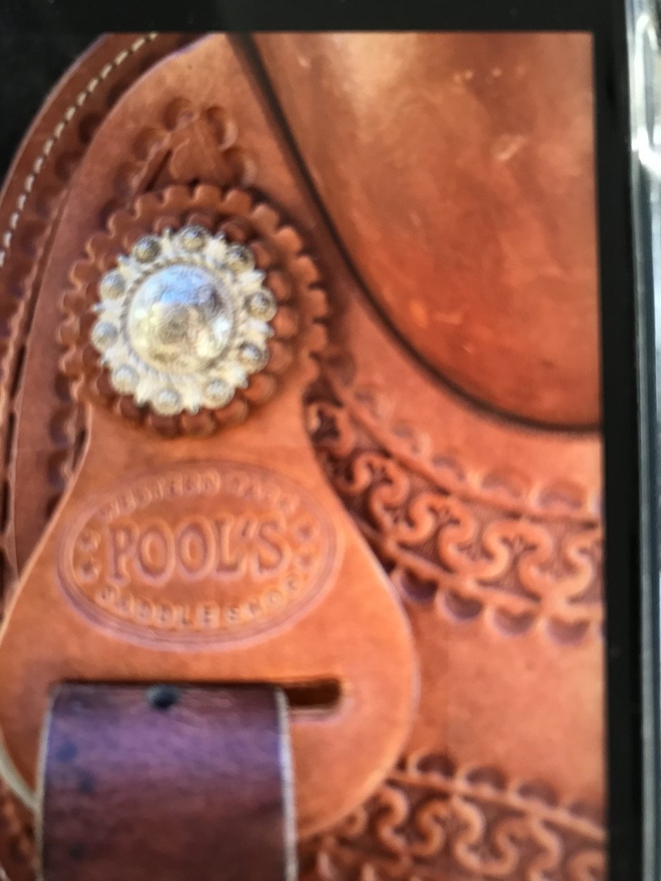 Westernzadel bruin leer.merk Pools
