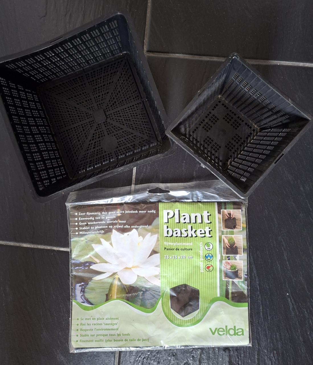 Mandjes voor vijverplanten, 3 stuks