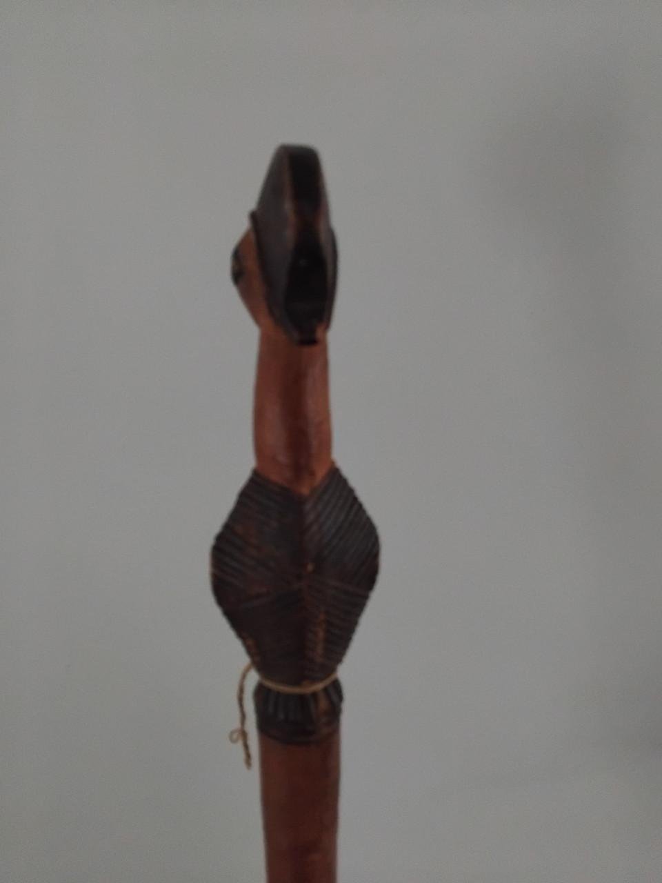 Antiek Uniek Ceremoniële Statusstok Ethiopië