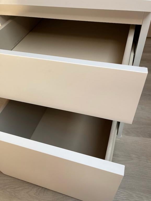 Ikea MALM ladeblok/nachtkastje wit