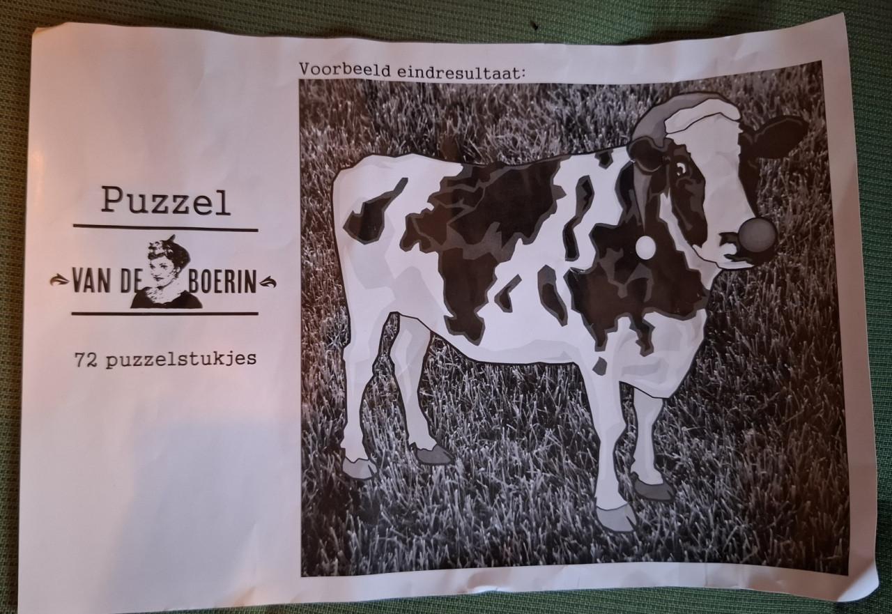 Puzzel van de boerin, 72 grote puzzelstukjes!