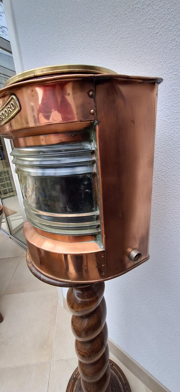 2 prachtige grote koperen scheepslampen