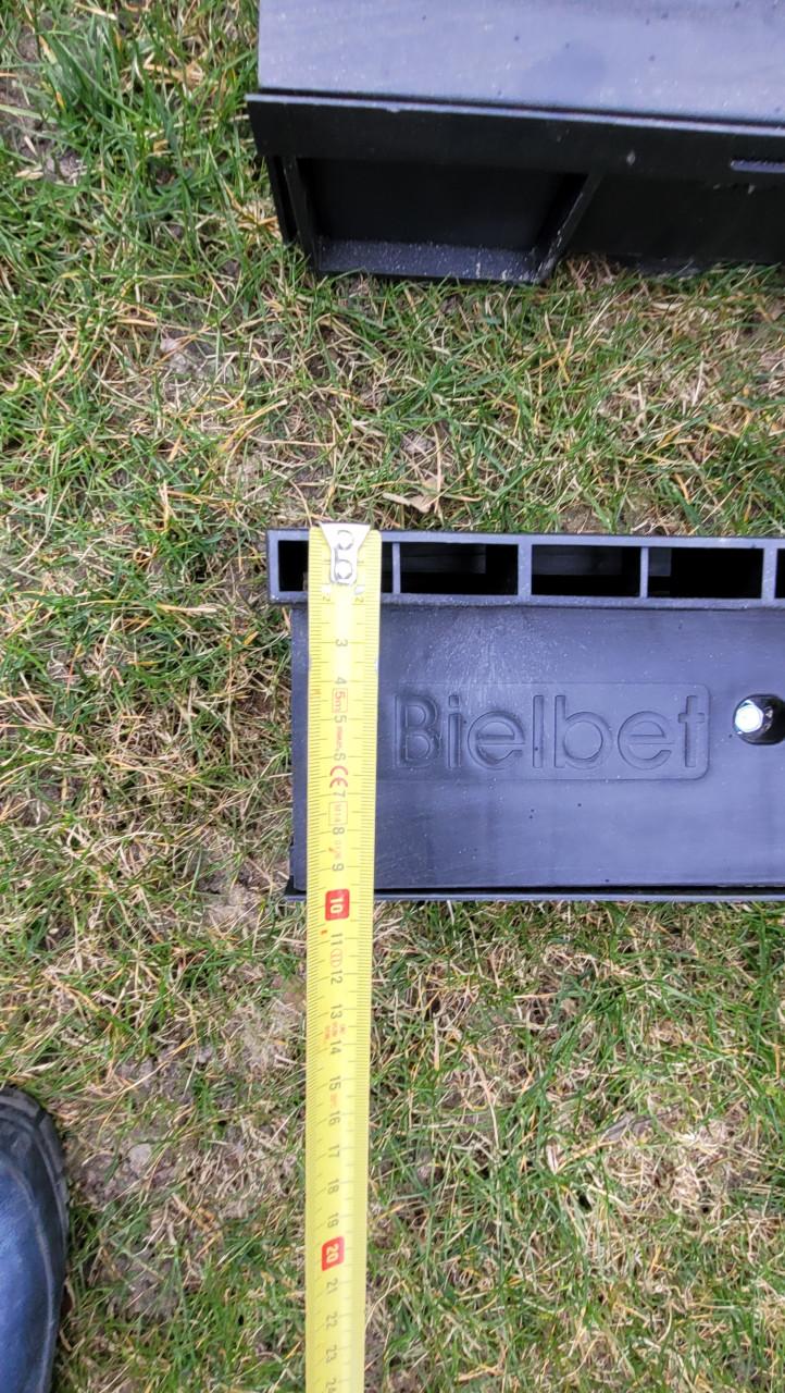 Bielbet afvoergoot / draingoot / sleufgoot 5x1m + 2x stortbak