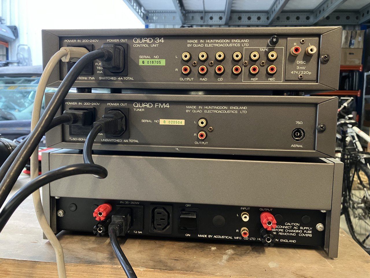Quad 405-2, 34 en FM4 groot onderhoud en garantie pracht vintage set
