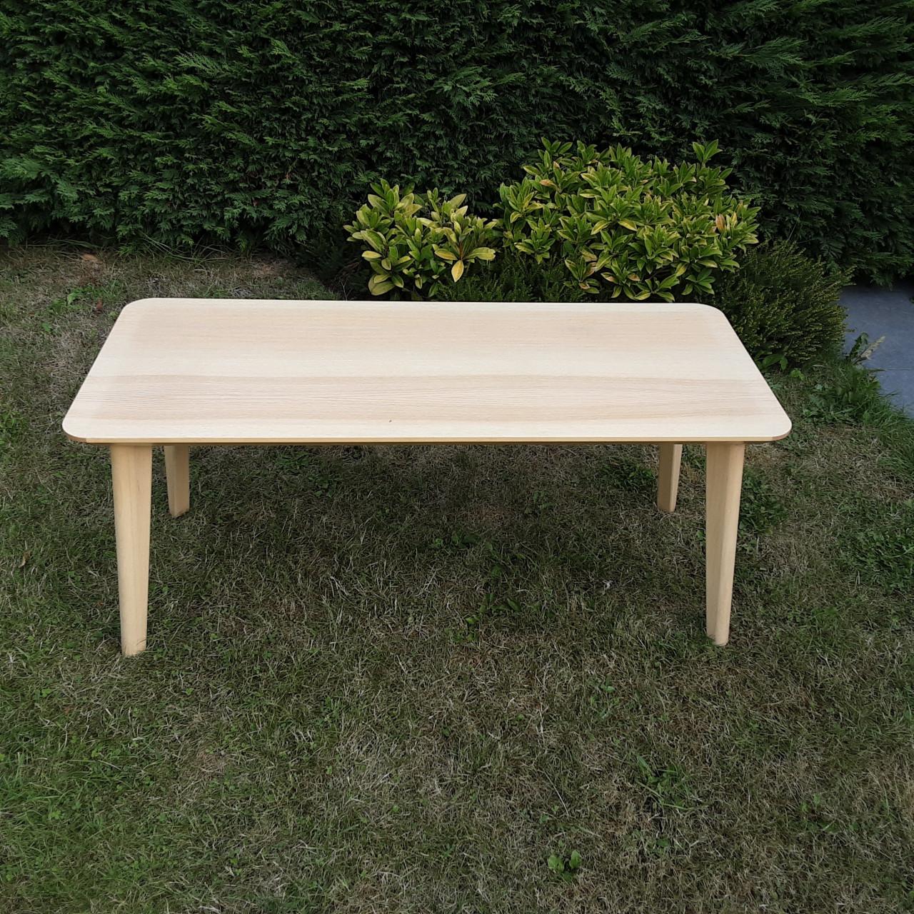 Massief houten tafel duo