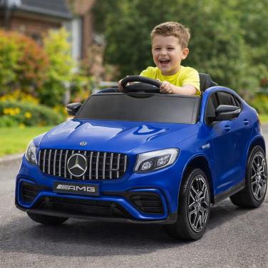 Elektrische Kinderauto 12V–Mercedes-Benz GLC 63S AMG | Blauw