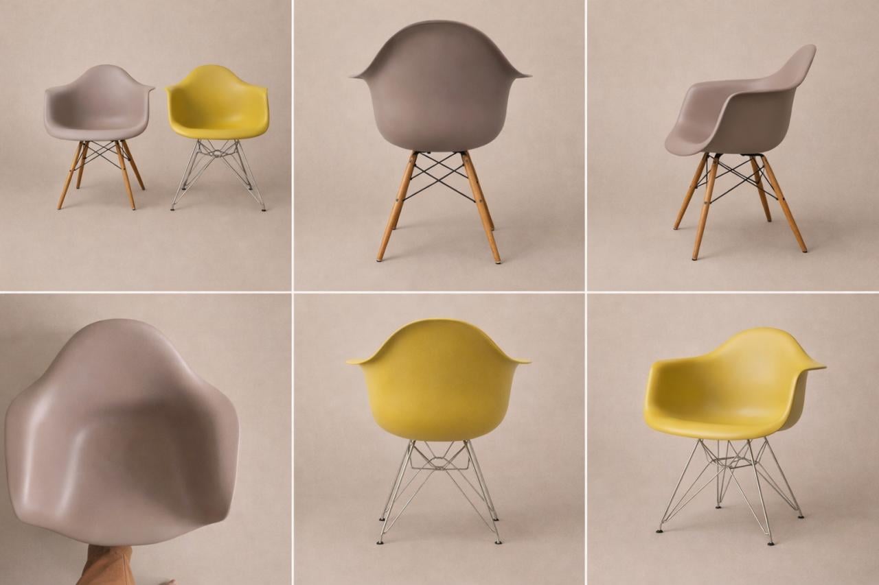 Vitra Eames Stoelen DAW en DAR designstoelen