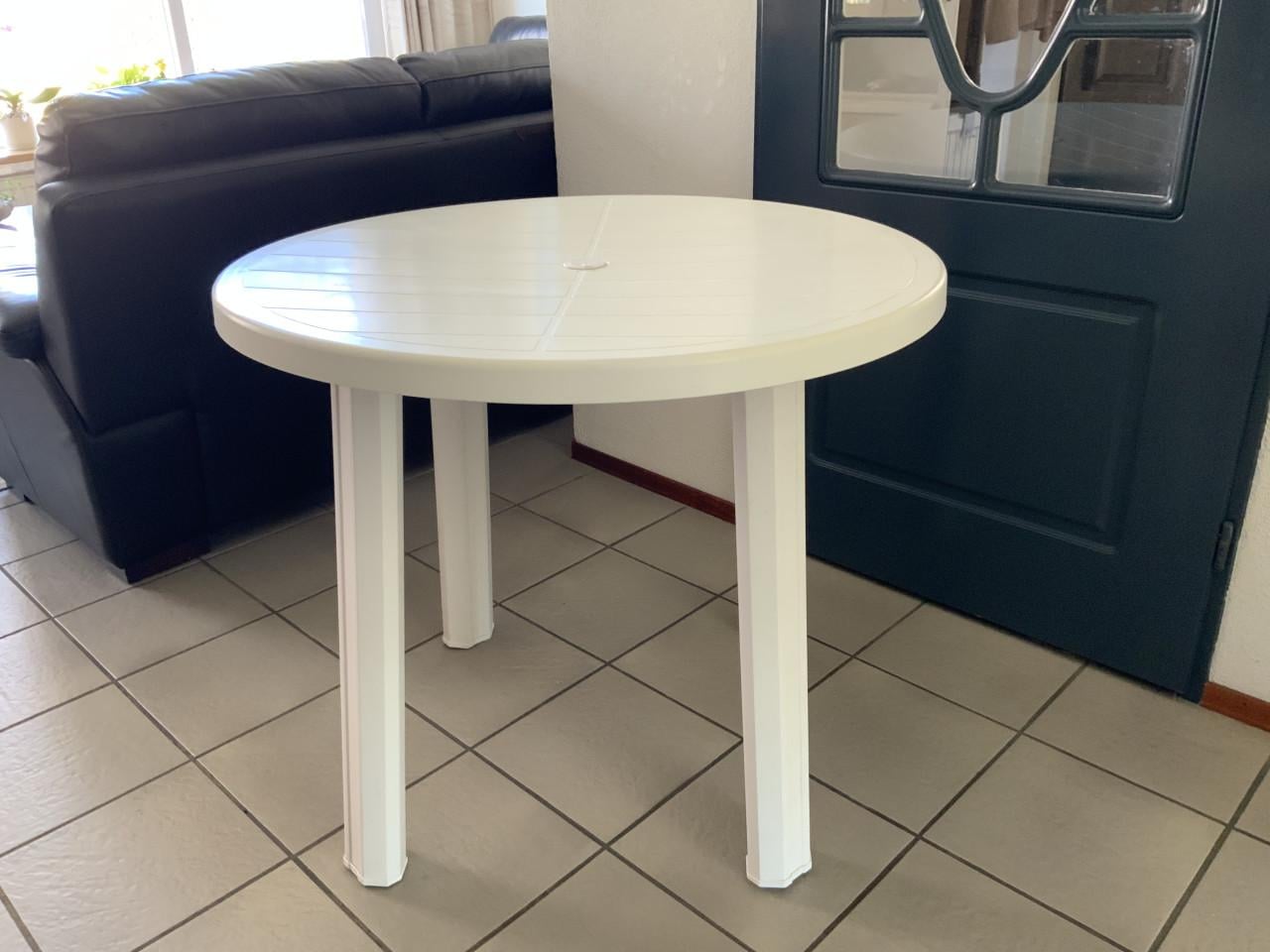 Wit ronde tuintafel 89 cm