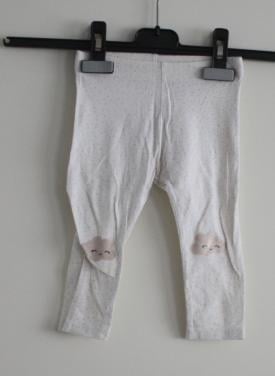 Witte legging broek met wolkjes maat 86