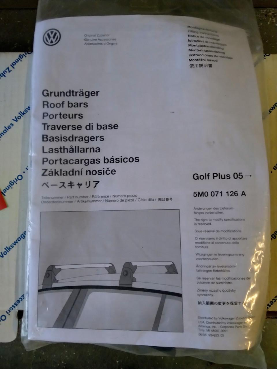 Dakdragers Volkswagen Golf Plus.