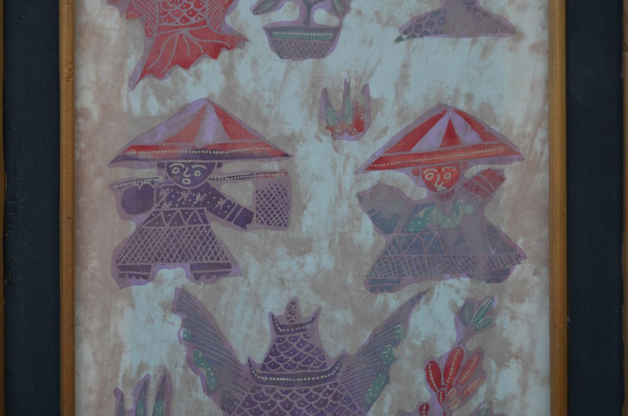 3 Leuke batiks in redelijke staat, op ééntje na dan.