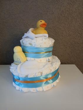 Luiertaart eend kraamcadeau