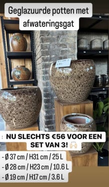 GOEDKOPE BUITEN+ BINNEN POTTEN