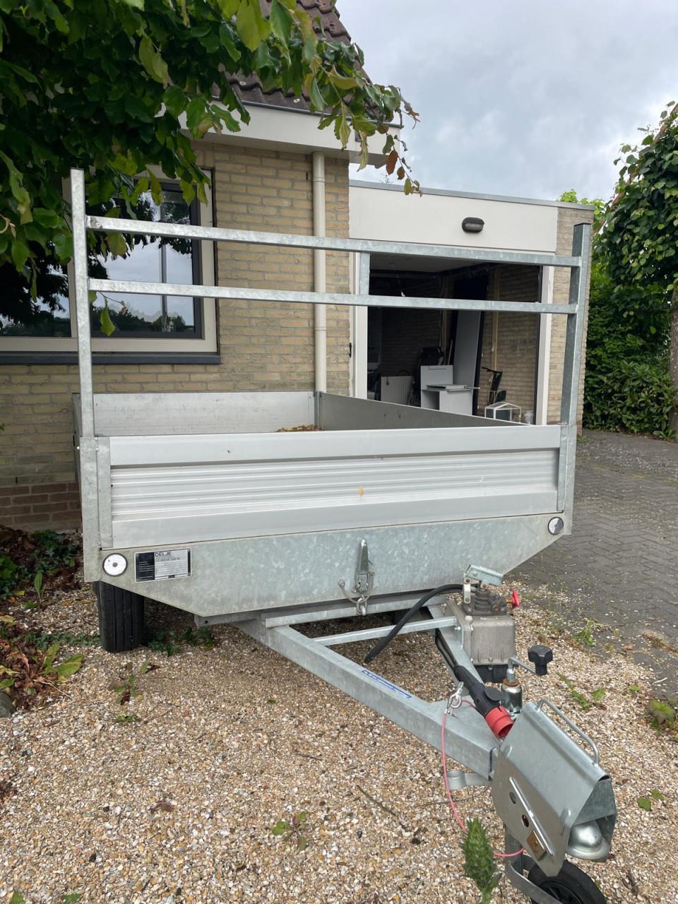 Tandemas kip aanhangwagen